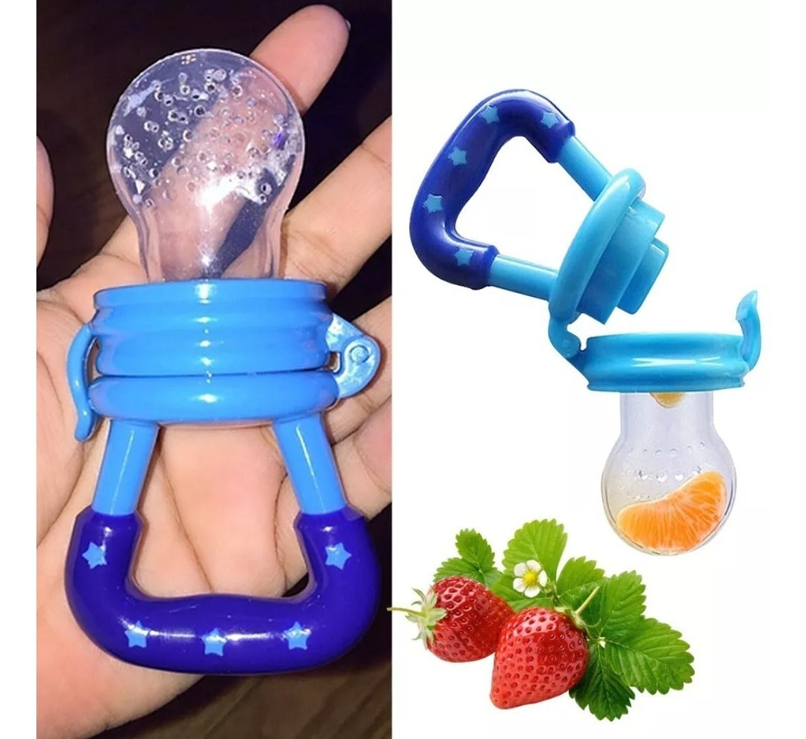Fruit Pacifier/ Fresh Fruit Food Baby , Feeding Safe Fruit Feeder ( Random Color ) - Pack Of 01
