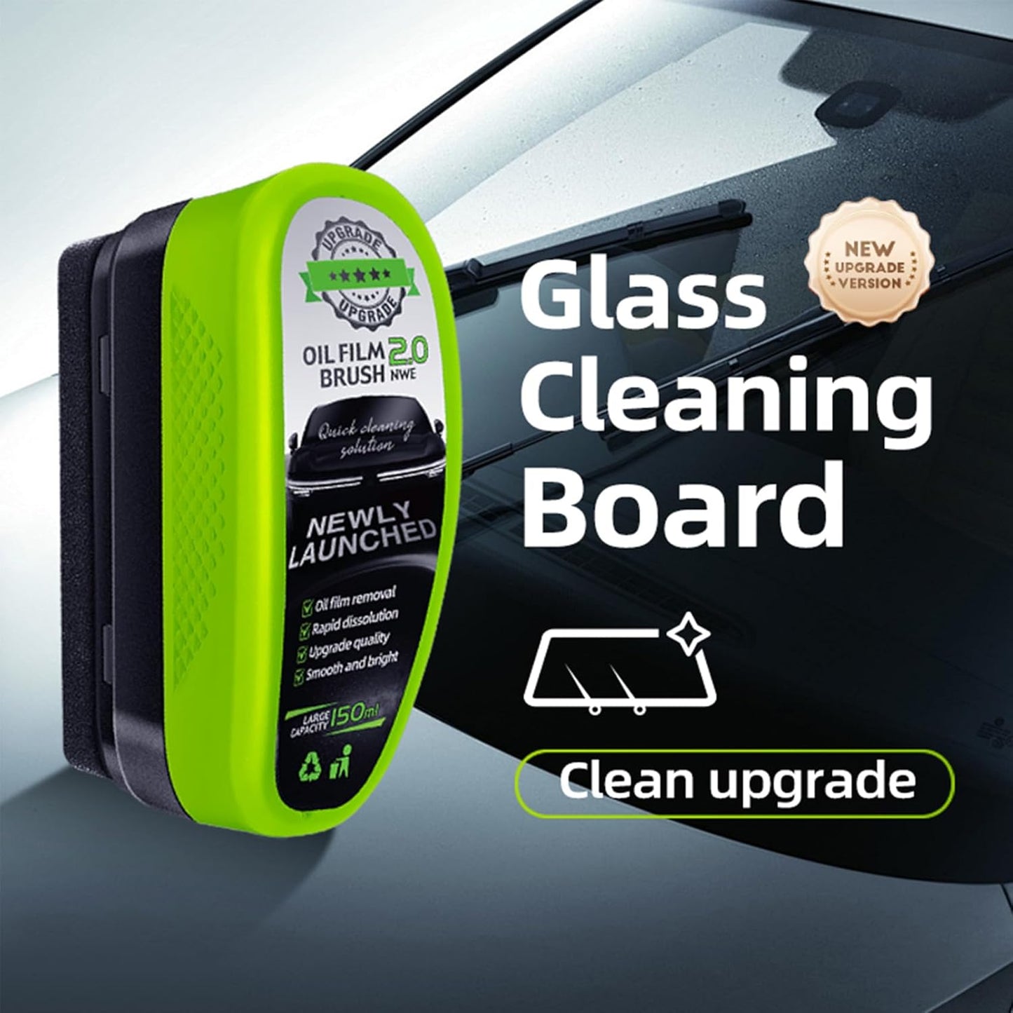 GlassFix™ Car Oil Film Cleaning Brush Wind Screen Cleaner for Car Care