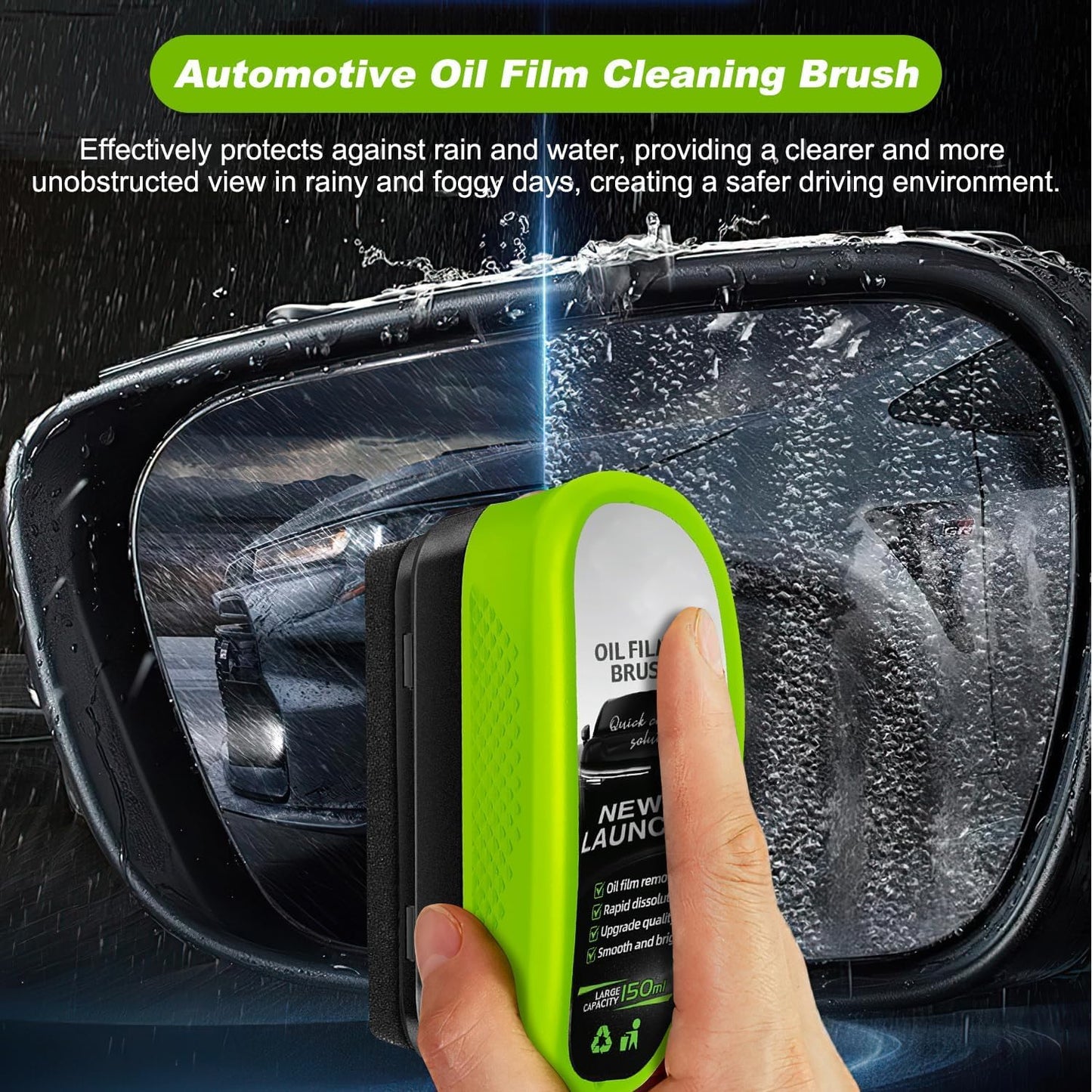 GlassFix™ Car Oil Film Cleaning Brush Wind Screen Cleaner for Car Care