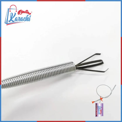 Stainless Steel Hair Catching Drain Cleaner Wire Spring Sink Cleaning Stick (50cm)