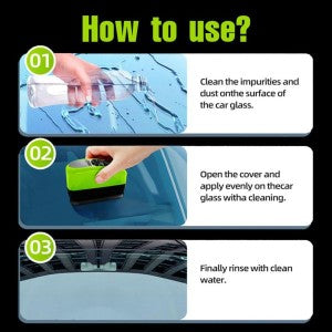 GlassFix™ Car Oil Film Cleaning Brush Wind Screen Cleaner for Car Care